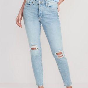 Old Navy High-Waisted Button OG Straight Stretch Ankle Jeans